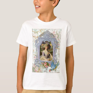 Camiseta Imagen de Marie Antoinette y Bluebird Art Print