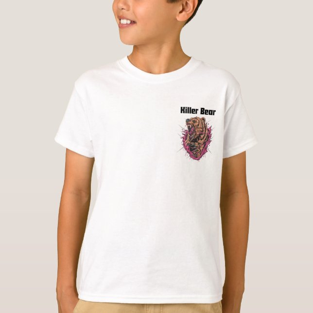 Camiseta Imagen de oso enojado (Anverso)