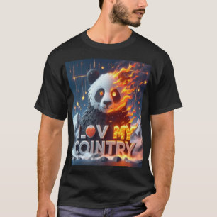 Camiseta Imagen de Panda Impresión Al