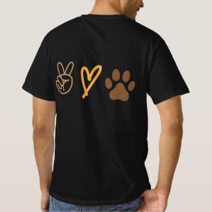 Camiseta Imagen de Peace Love Paw - Gráfico de Pet Lover