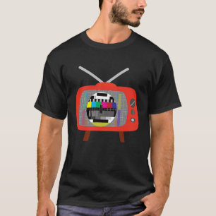 Camiseta Imagen de prueba en el canal de televisión retro c
