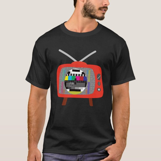 Camiseta Imagen de prueba en el canal de televisión retro c (Anverso)