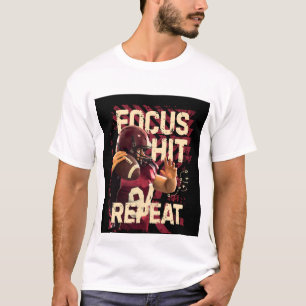 Camiseta imagen de repetición de impacto agradable y enfoca