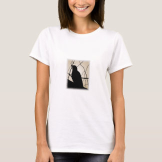 Camiseta Imagen de silueta de pájaro primitiva