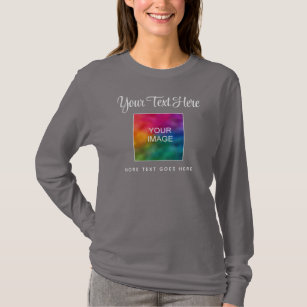 Camiseta Imagen de texto de color personalizado Mujeres tip