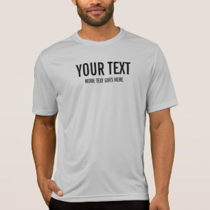 Camiseta Imagen de texto del cliente Color plata Hombre Mod