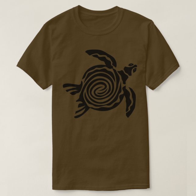 Camiseta Imagen de tortuga marina dibujada a mano (Diseño del anverso)