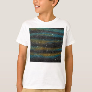 Camiseta Imagen del amarillo y del purpurina de la turquesa