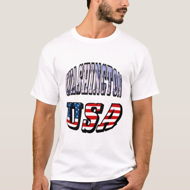 Camiseta Imagen del estado de Washington y texto de la band (Anverso)