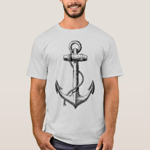 Camiseta Imagen del estilo del tatuaje del ancla