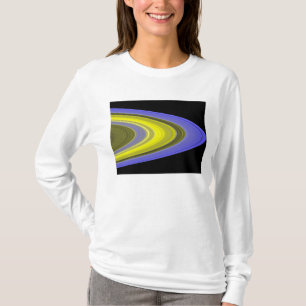 Camiseta imagen del Falso-color de los anillos de Saturn