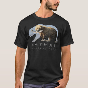 Camiseta Imagen del lago del Parque Nacional Katmai del oso