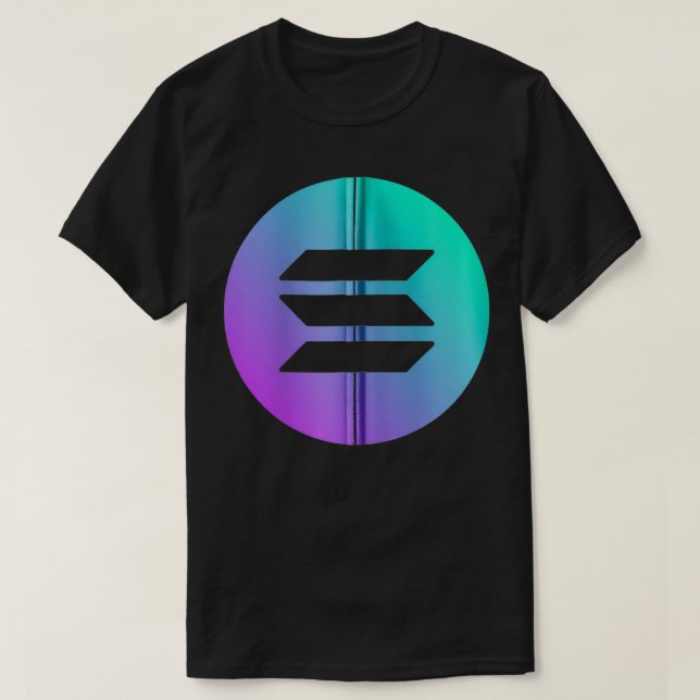 Camiseta Imagen del logotipo Solana SOL Criptocurrency Embl (Diseño del anverso)