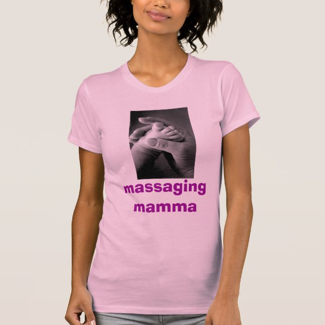 Camiseta imagen del masaje del pie, massagingmamma (Anverso)