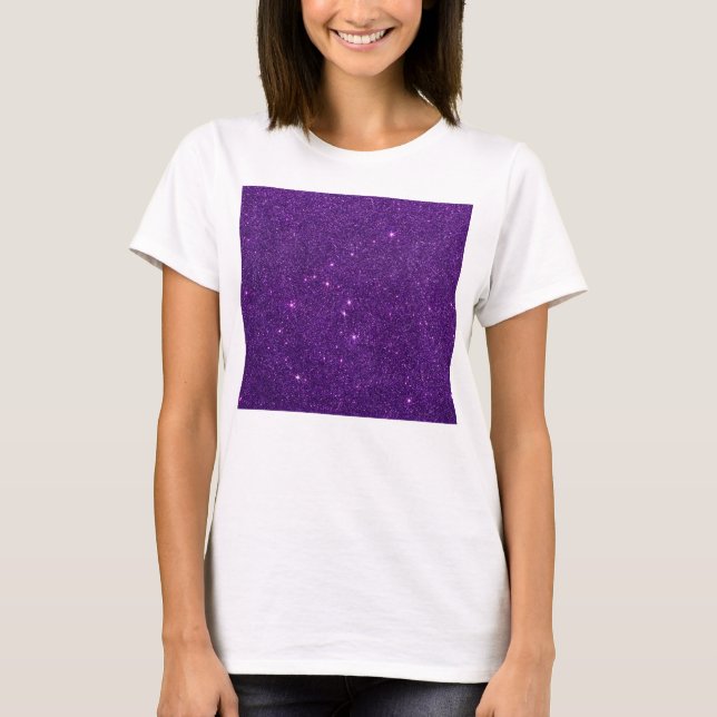 Camiseta Imagen del purpurina púrpura brillante (Anverso)