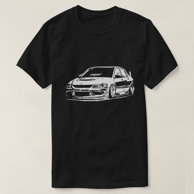 Camiseta Imagen del vector de evolución Mitsubishi (Diseño del anverso)