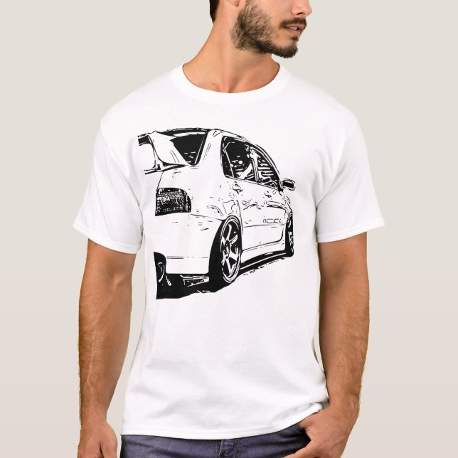 Camiseta Imagen del vector de la evolución de Mitsubishi (Anverso)