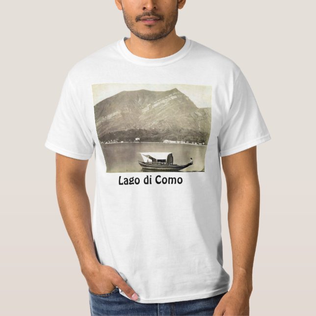 Camiseta Imagen del vintage, lago Como, circa 1890 (Anverso)