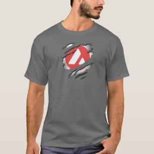 Camiseta Imagen desgarrada de Avalanche con logotipo revela