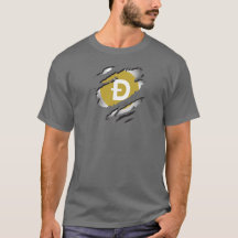 Imagen desgarrada de Dogecoin con la revelación de