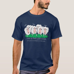 Camiseta Imagen divertida de donde está la oveja perdida