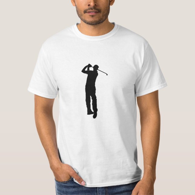 Camiseta Imagen en blanco negro de Golfer (Anverso)