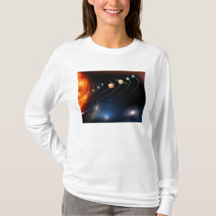 Camiseta Imagen generada Digital de nuestra Sistema Solar