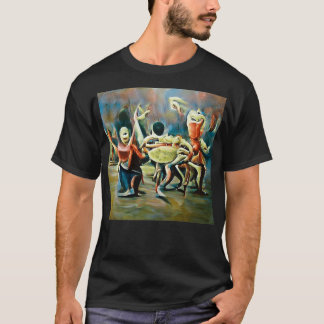 Camiseta Imagen generada por IA Gente de cangrejo bailando