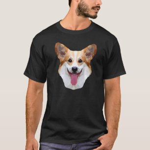 Camiseta Imagen Gráfica de Polígono de Cabeza de Perro Corg