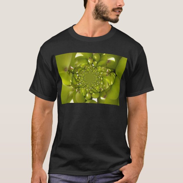 Camiseta Imagen/gráfico de arte verde caleidoscopio bananer (Anverso)