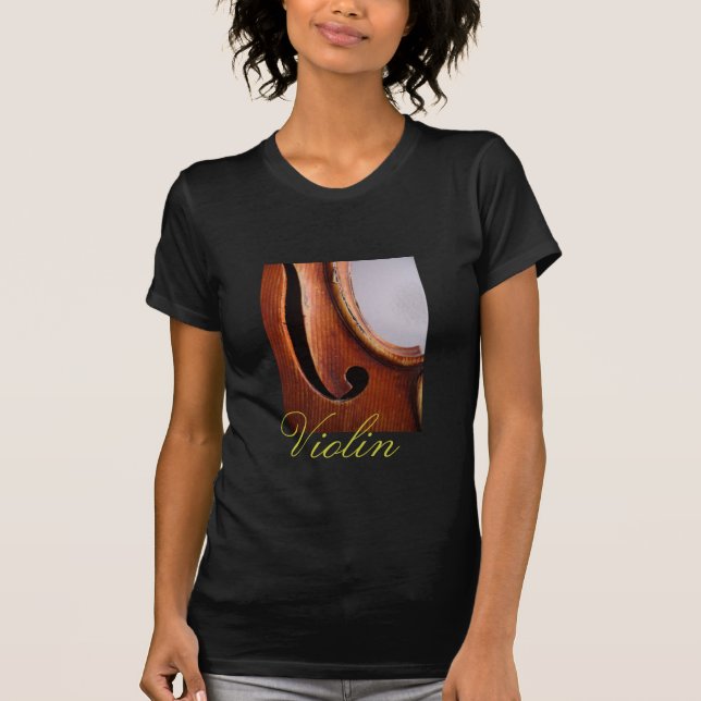 Camiseta Imagen hermosa del violín de Leslie Harlow (Anverso)