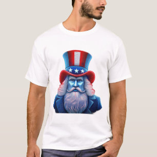 Camiseta Imagen Holográfica Patriótica Del Tío Sam