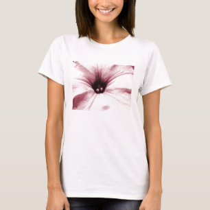 Camiseta Imagen macra descolorada de la flor rosada