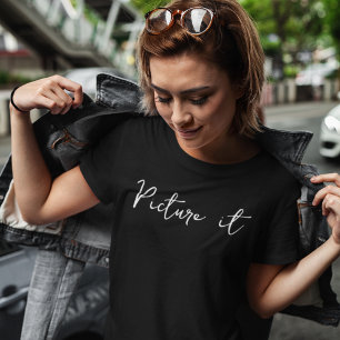 Camiseta Imagen moderna motivacional con letra manuscrita