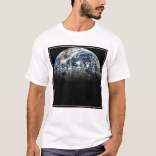 Camiseta Imagen Mosaica Del Planeta Tierra Con 3 Huracanes