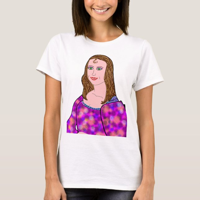 Camiseta Imagen Personalizado de Mona Lisa (Anverso)