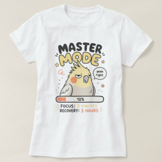 Camiseta Imagen PNG de meme de cacatúa en modo maestro | Di