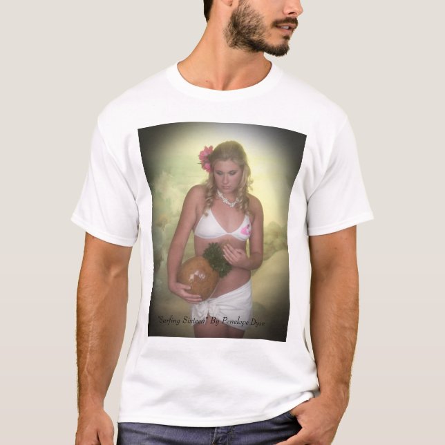 Camiseta imagen que practica surf dieciséis, "practicando (Anverso)