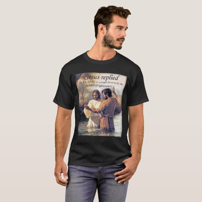 Camiseta Imagen una del bautismo del Jesucristo (Anverso completo)