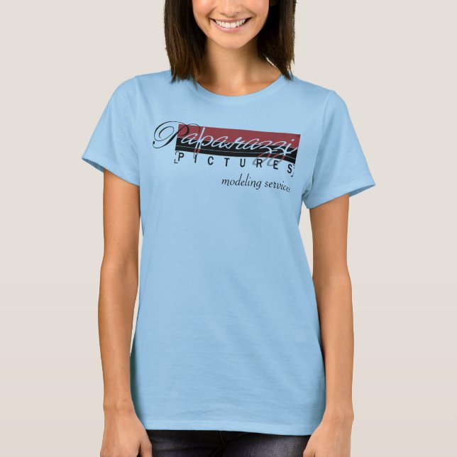 Camiseta Imágenes de los paparazzis que modelan servicios (Anverso)