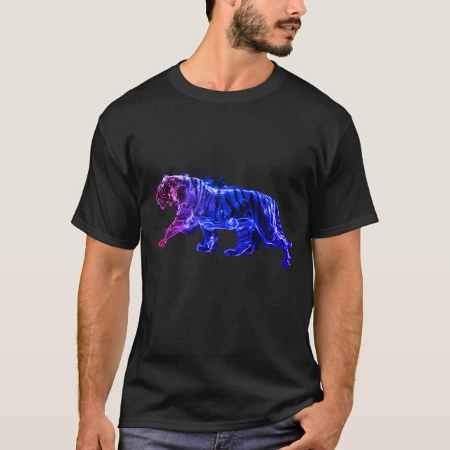 Camiseta Imágenes de tigre gráfico en manga corta (Anverso)