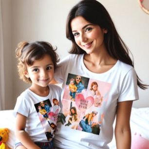 Camiseta imágenes filtradas por personalizado x4 y corazón 