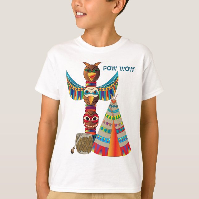 CAMISETA IMÁGENES NATIVAS DE LA INDIA ESTADOUNIDENSE SOBRE  (Anverso)