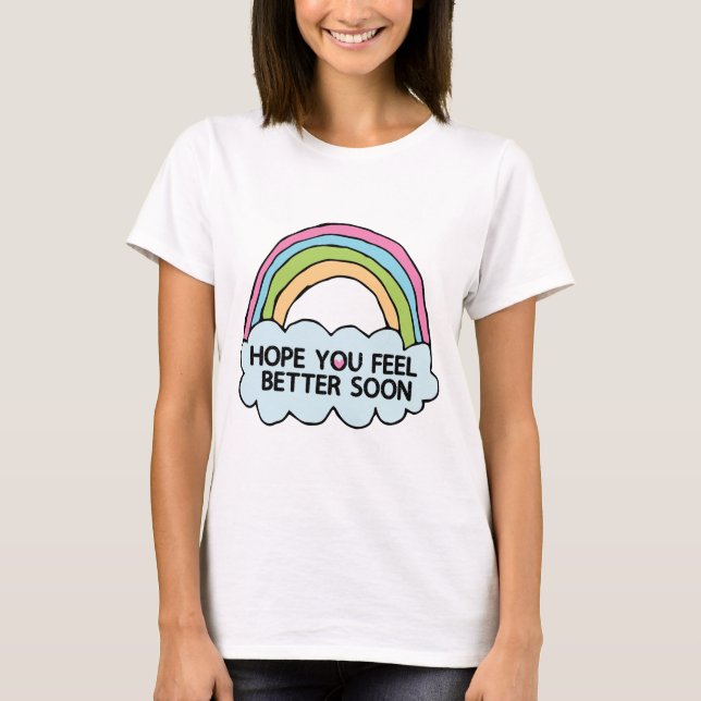 Camiseta Imágenes prediseñadas de arcoiris que te envían a  (Anverso)