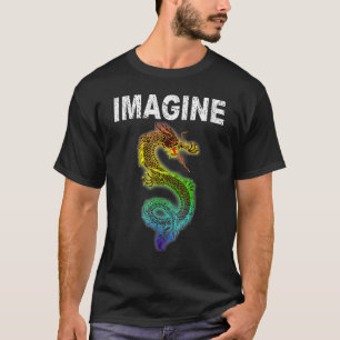 Camiseta Imagina Dragón de Fantasía Estilo Genial Para 2