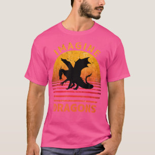 Camiseta Imagina Dragones De Fantasía Mágicos Y Mitológicos