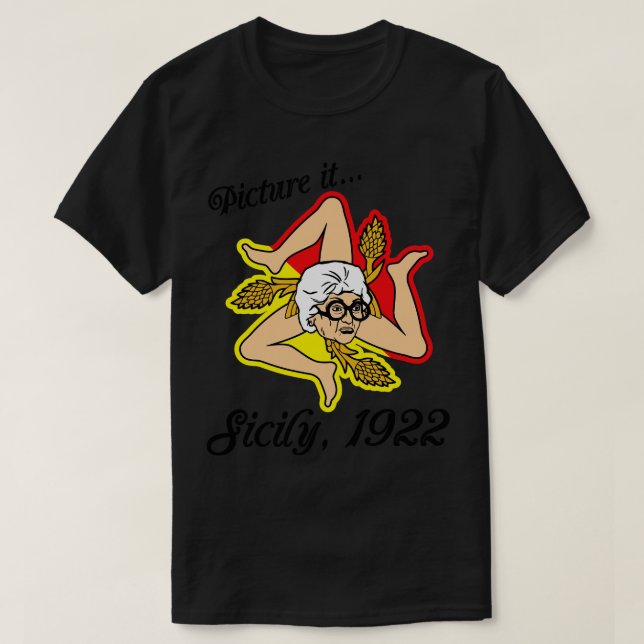 Camiseta Imagina La Bandera De Sophia Sicilia (Diseño del anverso)