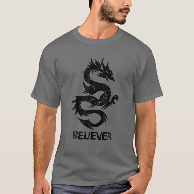 Camiseta Imagina, Sueña, Cree | Tatuaje de Dragón de Fantas (Anverso)