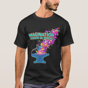 Camiseta Imaginación forjada en píxeles
