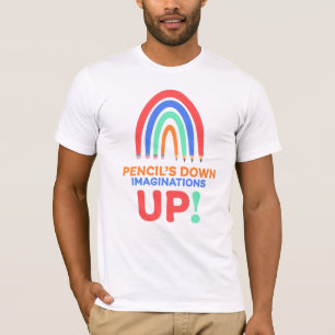 CAMISETA IMAGINACIONES DE PENCIL DOWN UP PROFESOR DE ARTE
